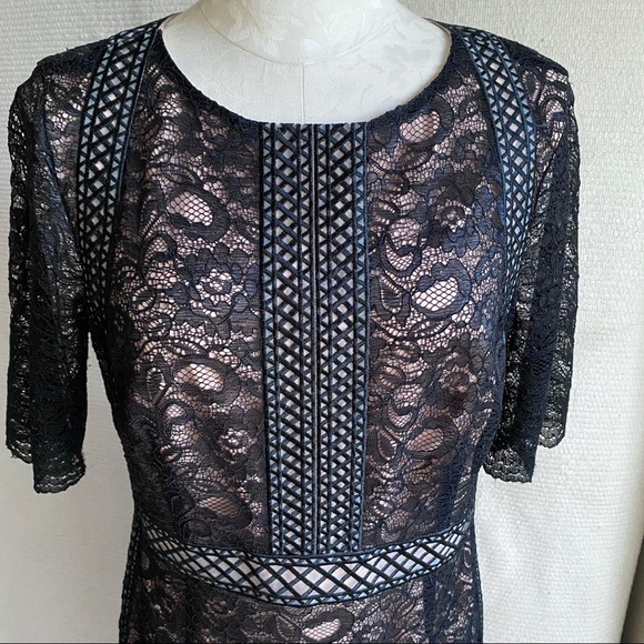 Antonio Melani 10 Lace Sheer Illusion Dress Black - Picture 2 of 8